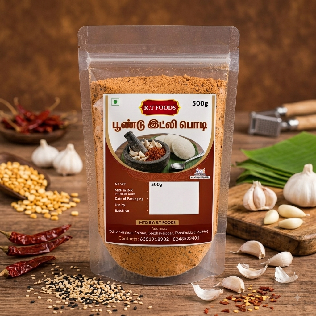 Home Garlic Idli Podi (பூண்டு இட்லி பொடி)